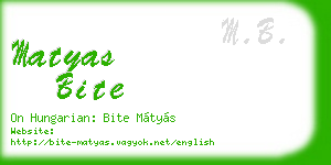 matyas bite business card